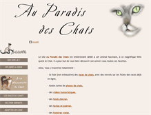 Tablet Screenshot of paradis-des-chats.com
